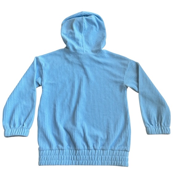 Under Armour Blue Hooded Sweatshirt Velour Soft Long Sleeve Toddler Girls 4 NEW - Picture 2 of 7